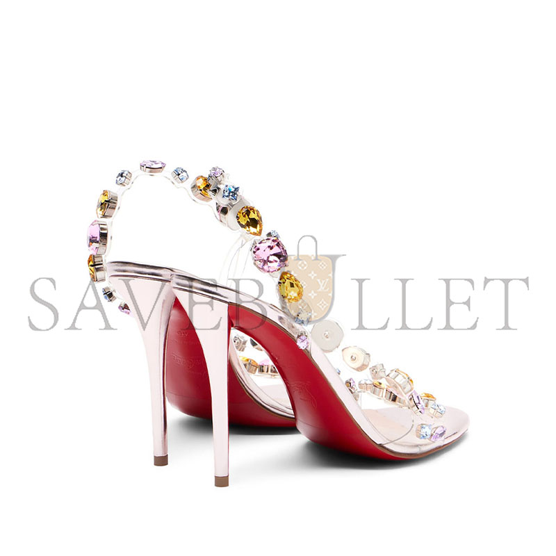 CHRISTIAN LOUBOUTIN ROSA Z 100 EMBELLISHED LEATHER SANDALS 1260200F643